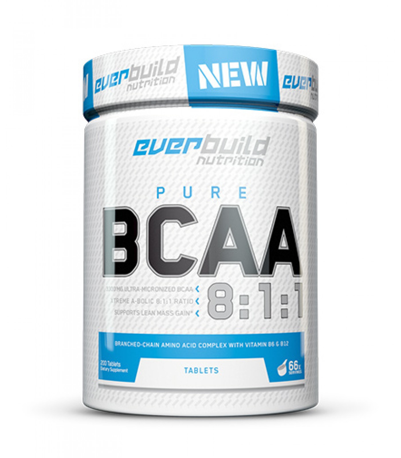 EVERBUILD BCAA 8:1:1 1000mg / 200 tabs.